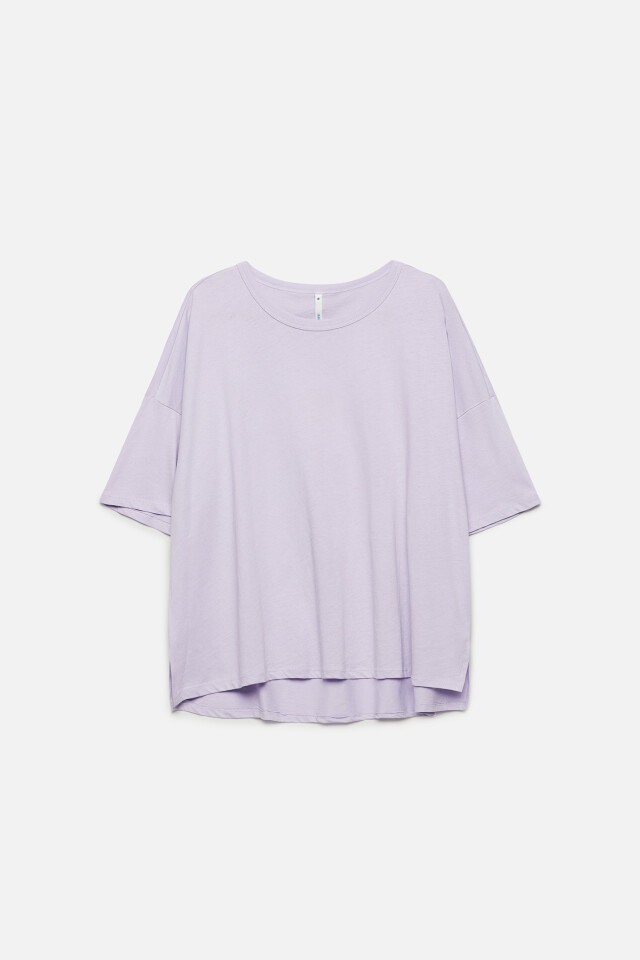 Футболка базовая oversize - цвет сиреневый - 8