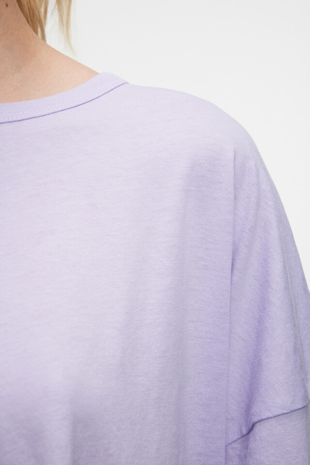 Футболка базовая oversize - цвет сиреневый - 5