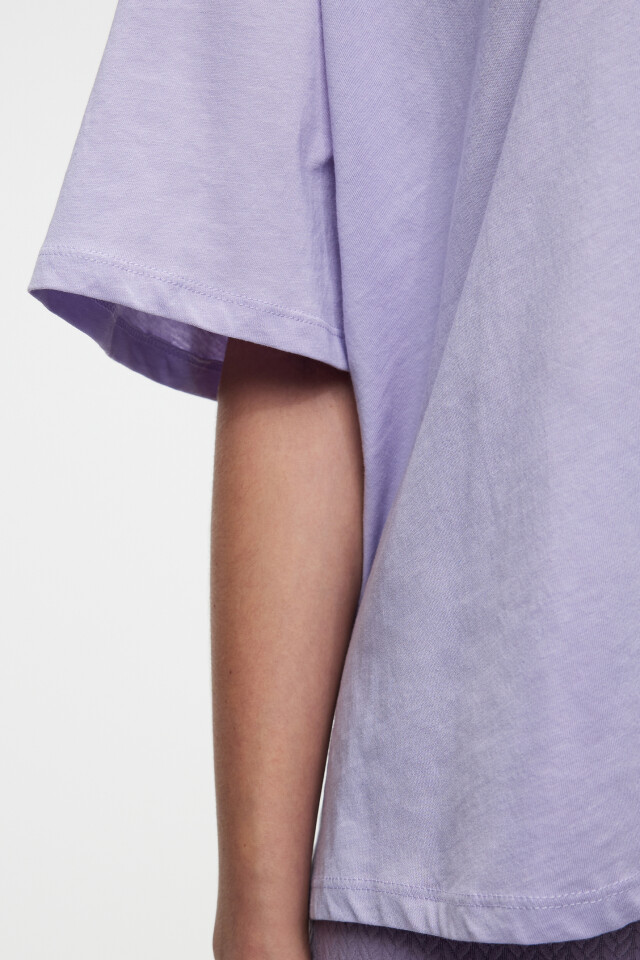 Футболка базовая oversize - цвет сиреневый - 6