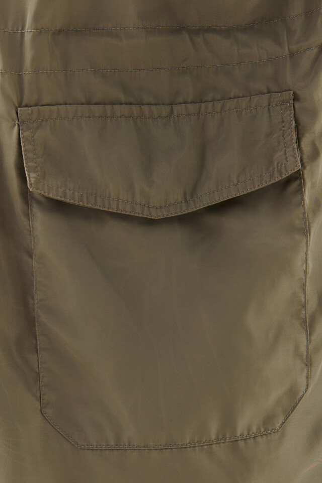 Плащ oversize с капюшоном - цвет зеленый - 6