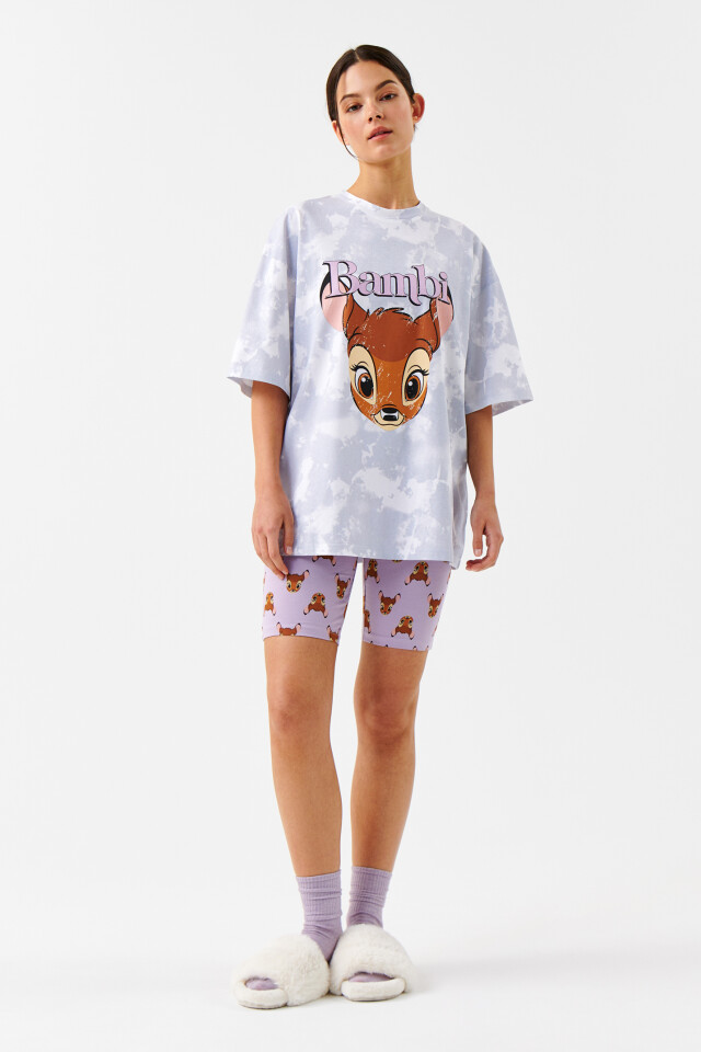 Футболка oversize с принтом бэмби - цвет мультиколор - 4