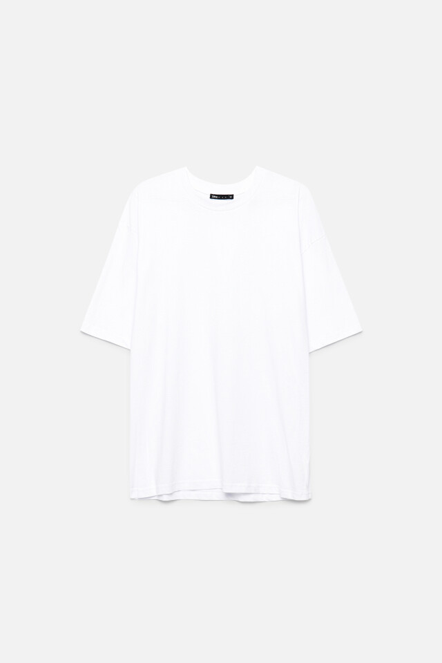 Футболка хлопковая базовая oversize - цвет белый - 7