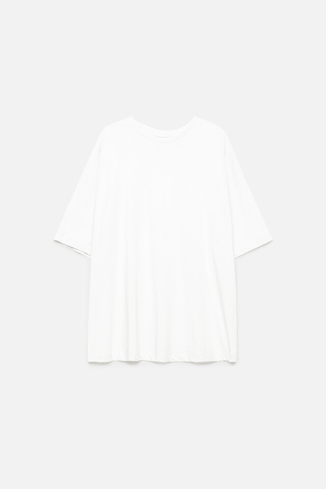 Футболка oversize хлопковая базовая - цвет белый - 8
