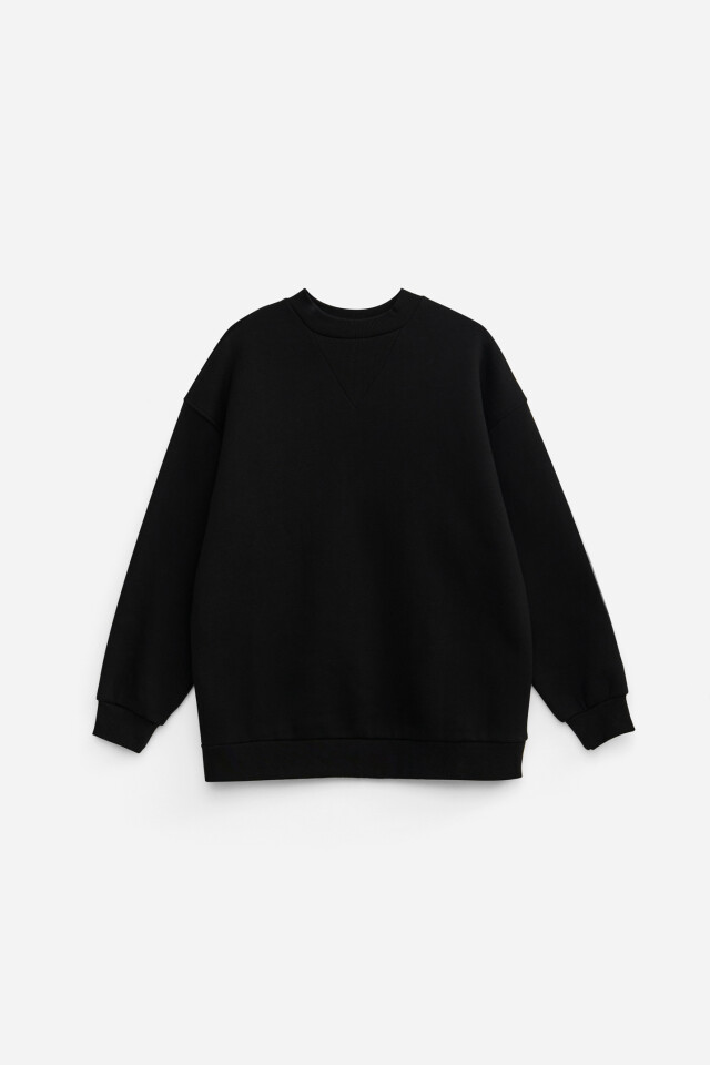 Свитшот oversize хлопковый - цвет черный - 7