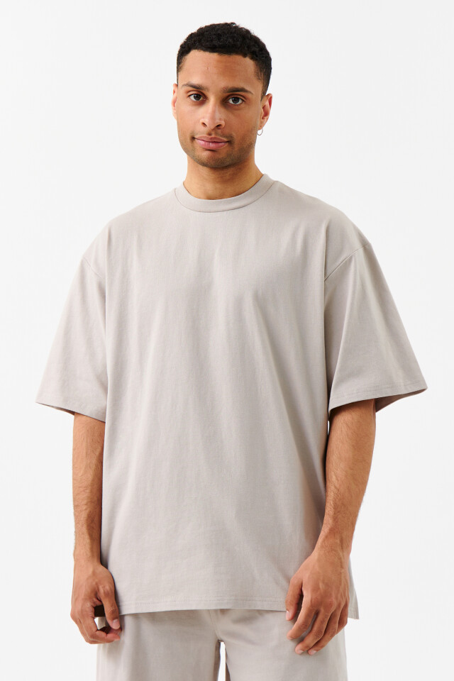 Футболка oversize базовая - цвет бежевый - 1