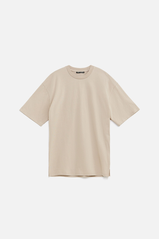 Футболка oversize базовая - цвет бежевый - 8