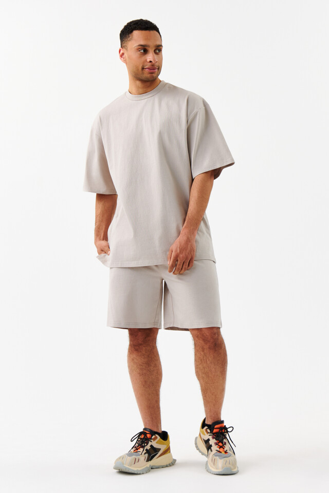 Футболка oversize базовая - цвет бежевый - 4