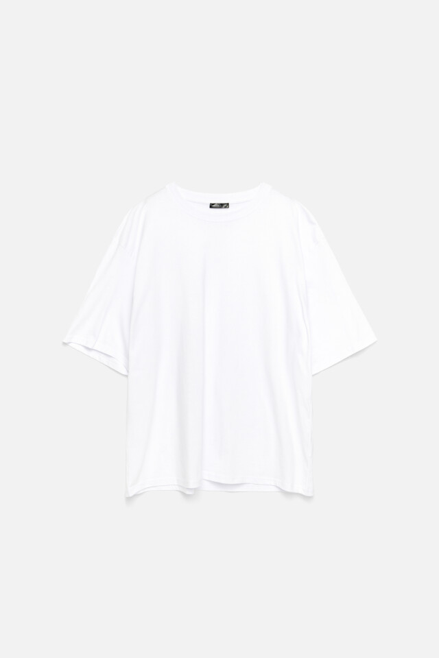 Футболка хлопковая базовая oversize - цвет белый - 7