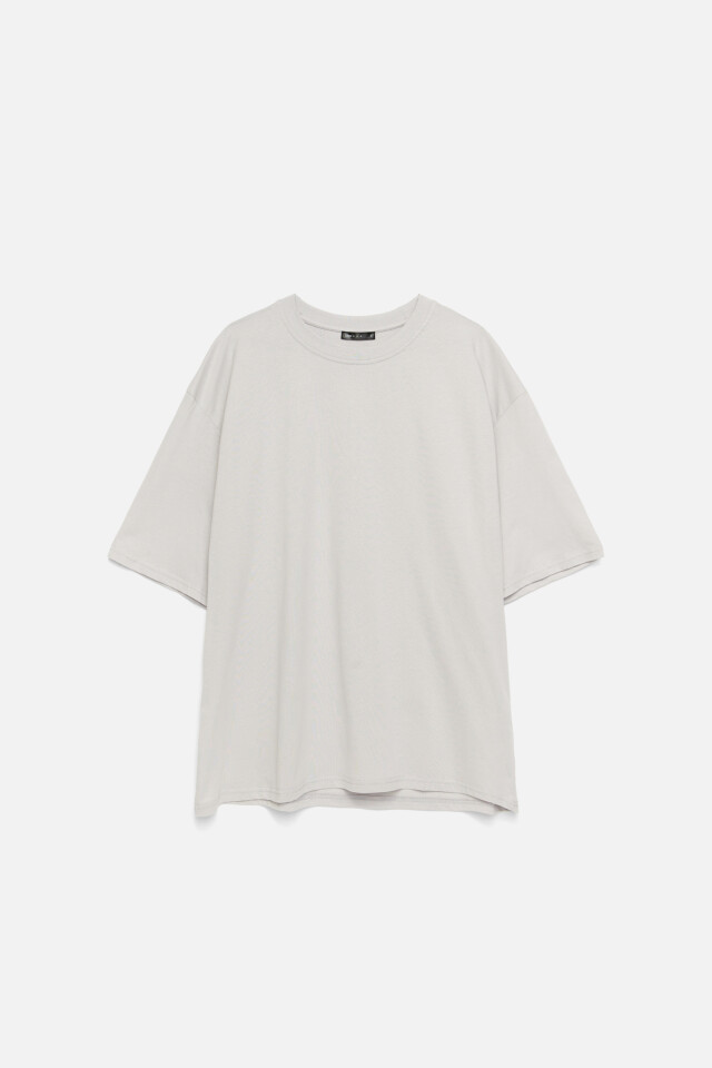 Футболка хлопковая базовая oversize - цвет серый - 7