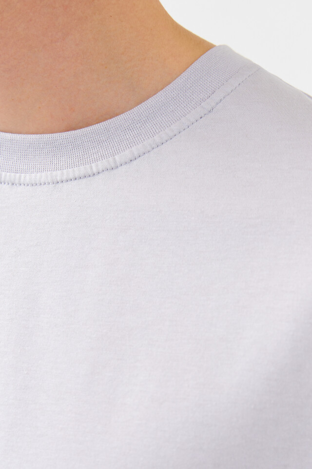 Футболка хлопковая базовая oversize - цвет серый - 6