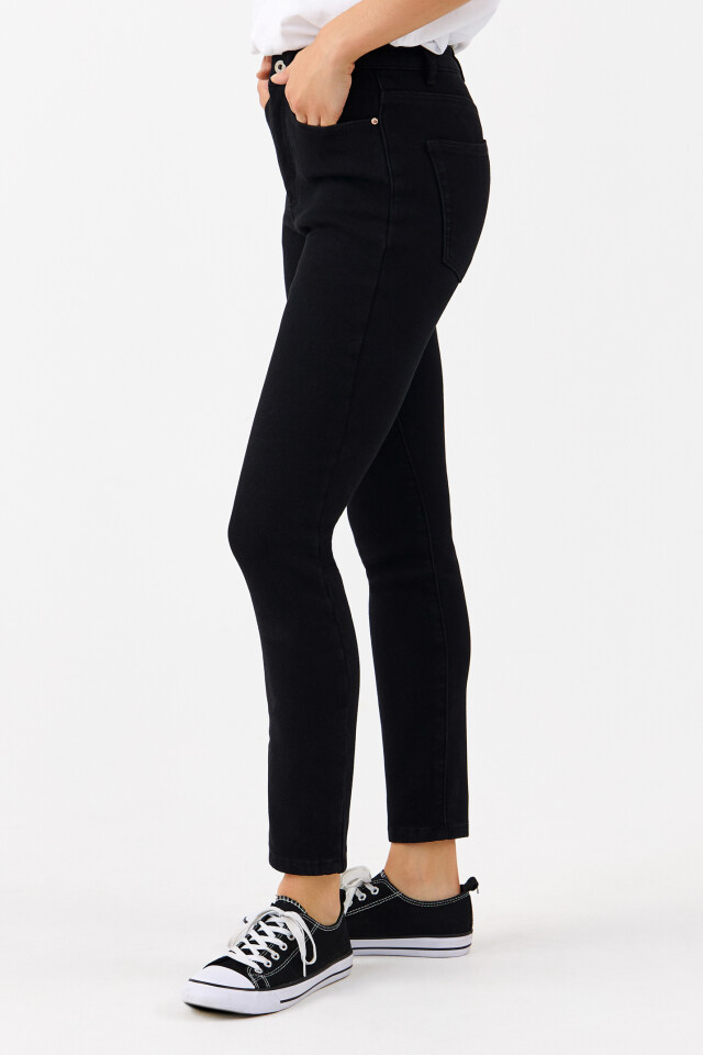 Джинсы WarmSkinny утепленные с начесом - цвет черный - 2