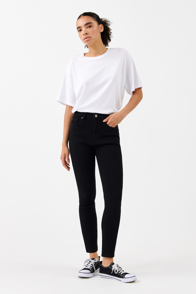 Джинсы WarmSkinny утепленные с начесом - цвет черный - 4