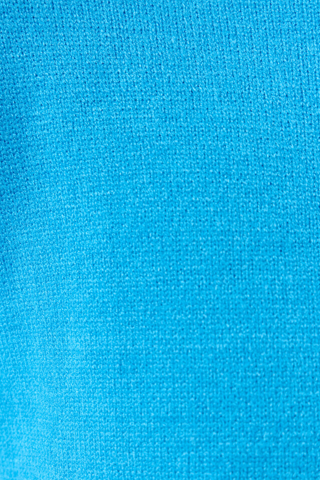 Свитер SWEATER свободный с боковыми разрезами - цвет голубой - 6