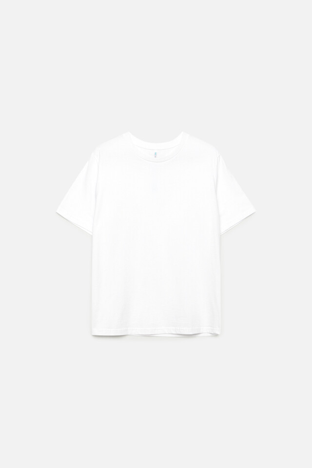 Футболка базовая хлопковая oversize - цвет белый - 7