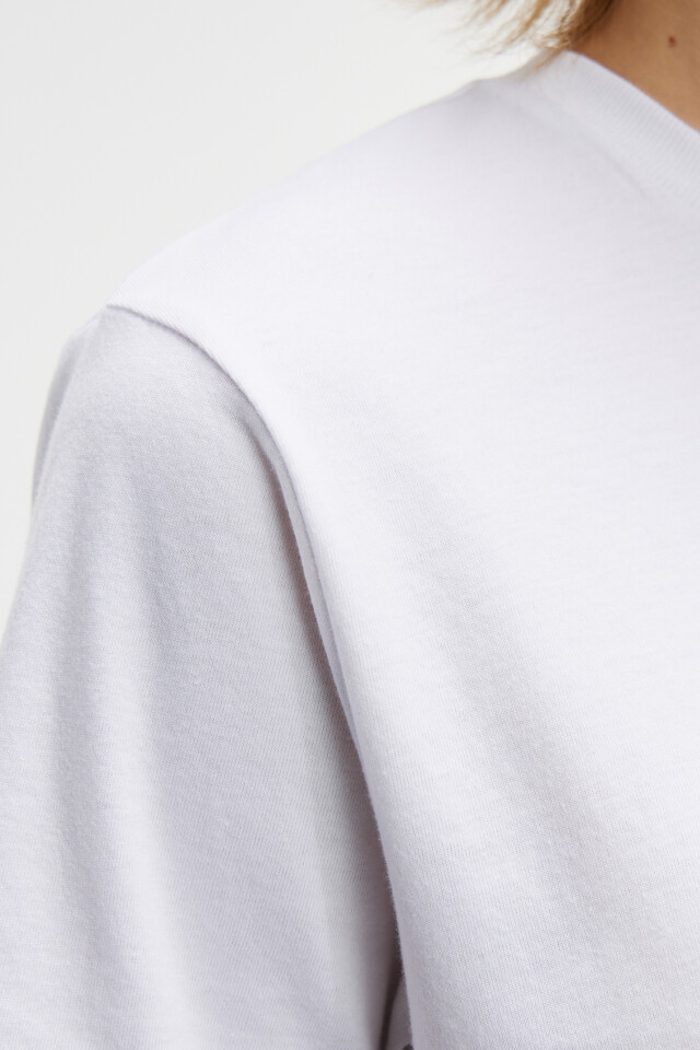 Футболка базовая хлопковая oversize - цвет белый - 5