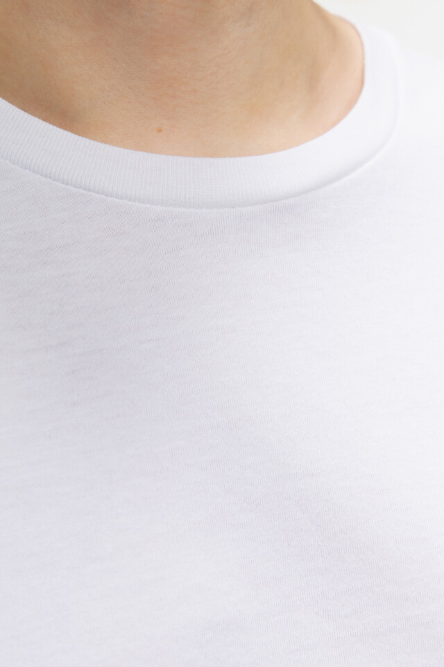 Футболка базовая хлопковая oversize - цвет белый - 6