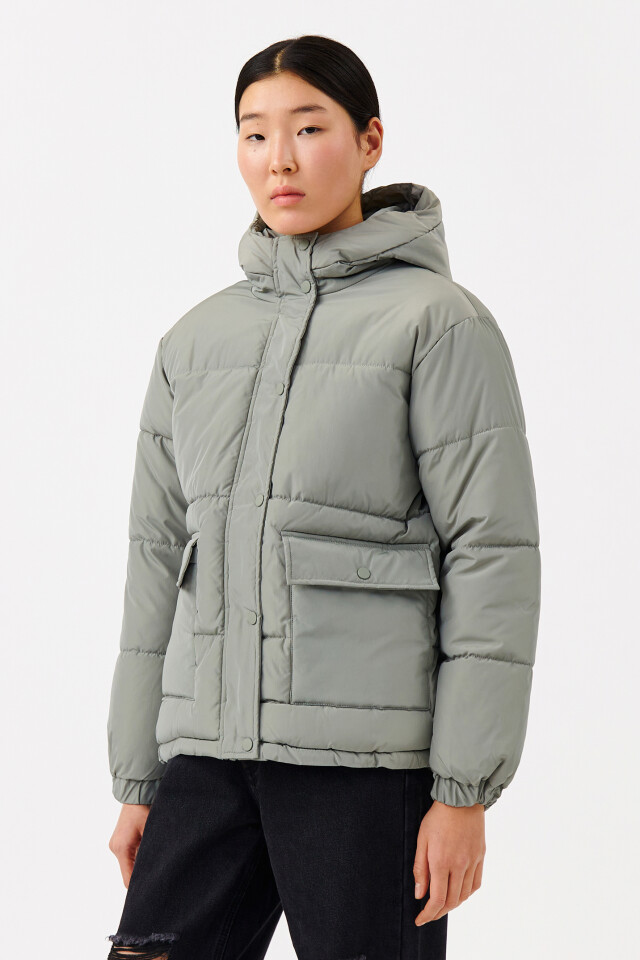 Куртка стеганая oversize - цвет мятный - 2