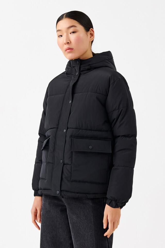 Куртка стеганая oversize - цвет черный - 2
