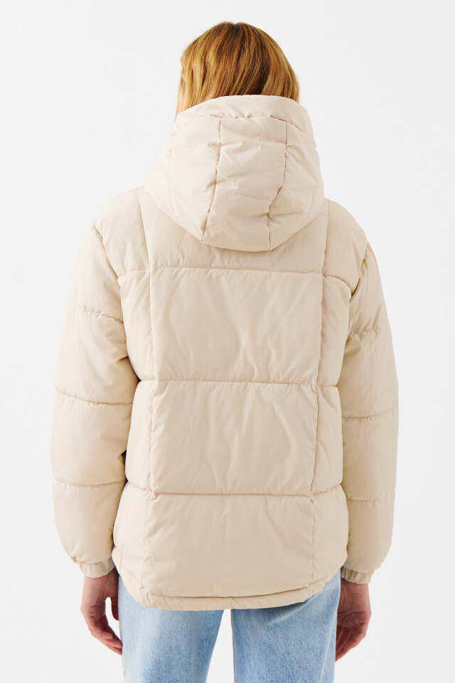 Куртка стеганая oversize - цвет бежевый - 3