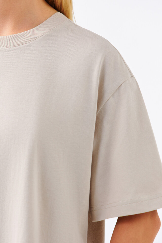 Футболка хлопковая oversize - цвет серый - 6