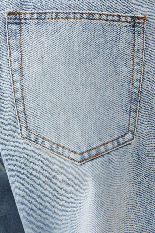 Джинсы tapered зауженные хлопковые - цвет голубой - 6