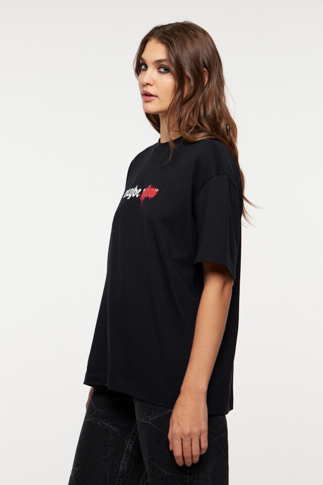 Футболка oversize хлопковая с принтом - цвет мультиколор - 2
