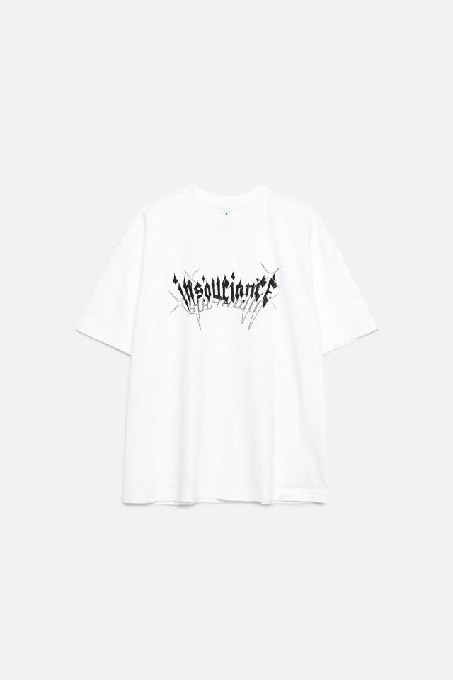 Футболка oversize хлопковая с принтом - цвет белый - 7