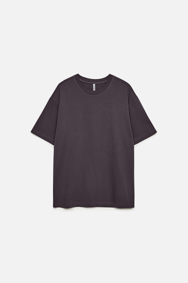 Футболка oversize хлопковая базовая - цвет серый - 1