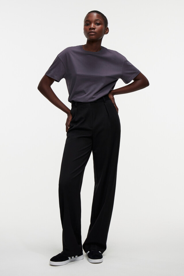 Футболка хлопковая базовая oversize - цвет серый - 4