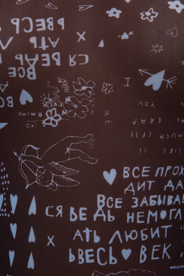 боди-футболка облегающее с волнистыми рукавами - цвет черный - 7