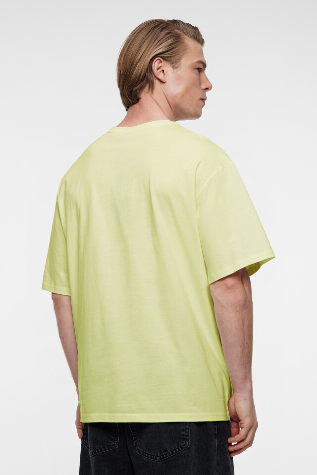 Футболка oversize хлопковая однотонная - цвет бежевый - 3