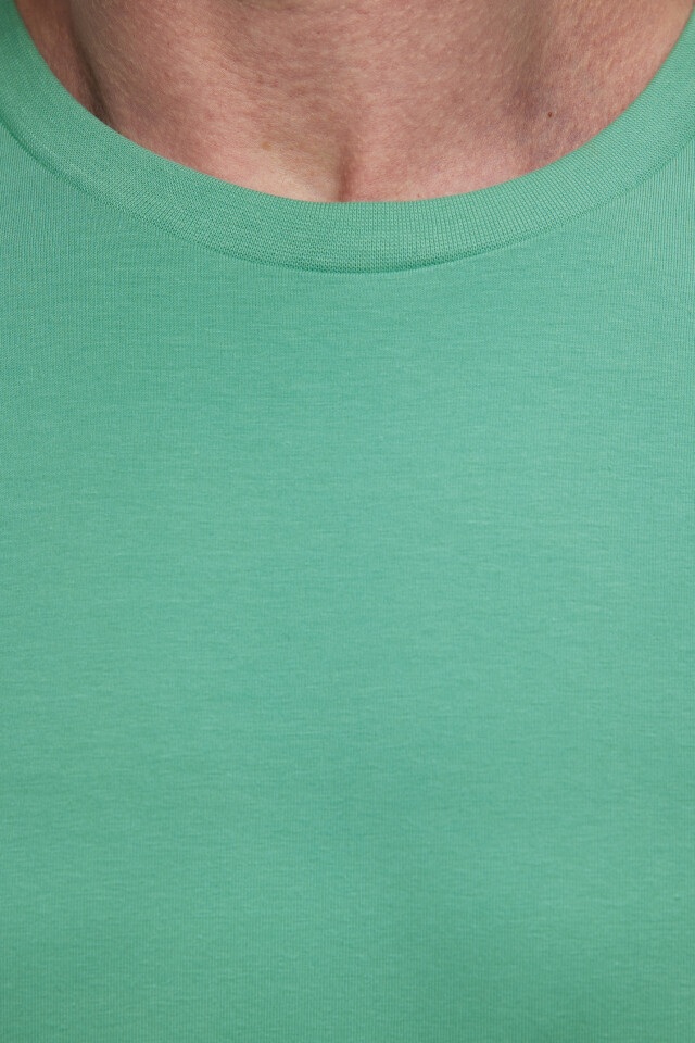 Футболка oversize хлопковая базовая - цвет зеленый - 5