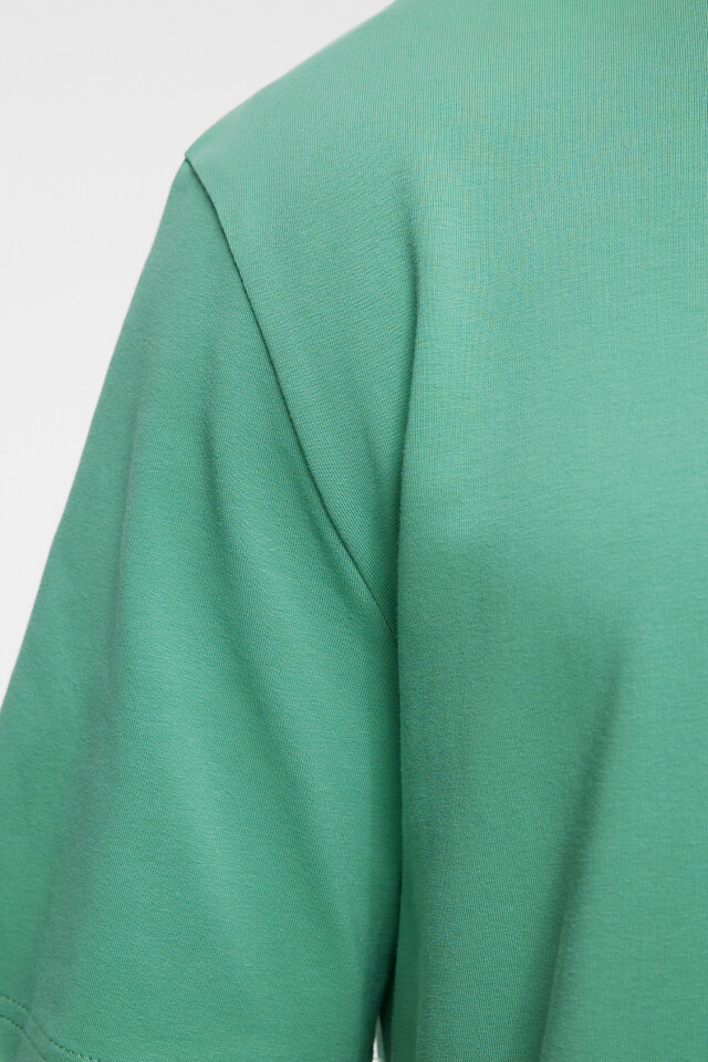 Футболка oversize хлопковая базовая - цвет зеленый - 6