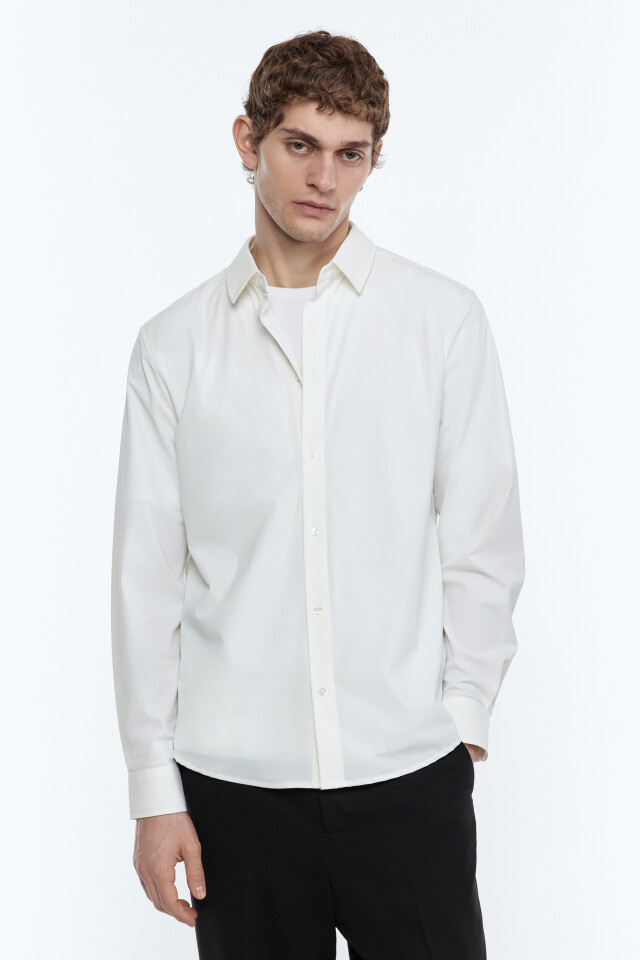 Футболка oversize хлопковая базовая - цвет белый - 3