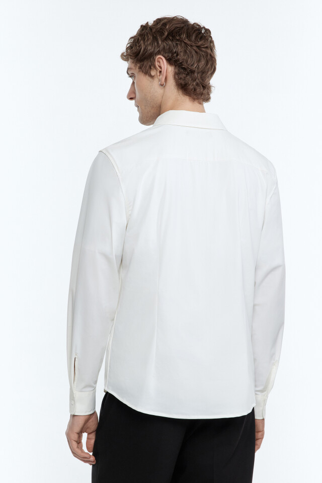 Футболка oversize хлопковая базовая - цвет белый - 5