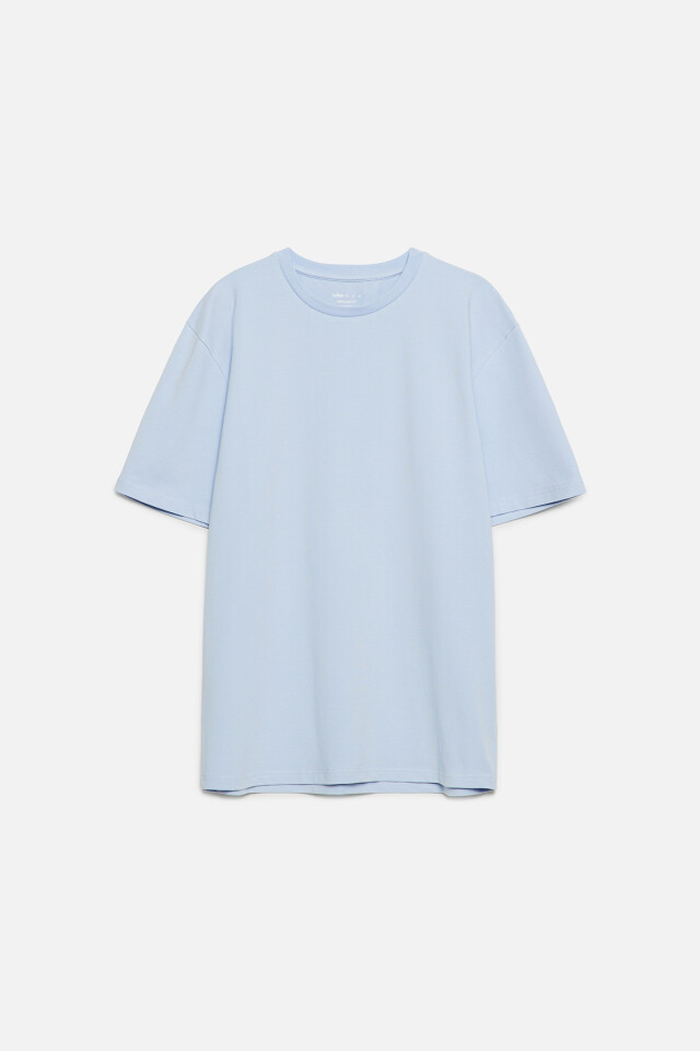 Футболка oversize хлопковая базовая - цвет голубой - 7
