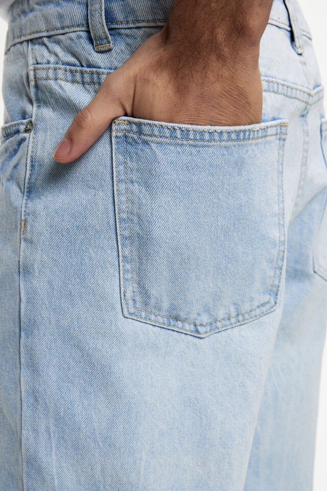 Джинсы tapered зауженные базовые - цвет голубой - 7