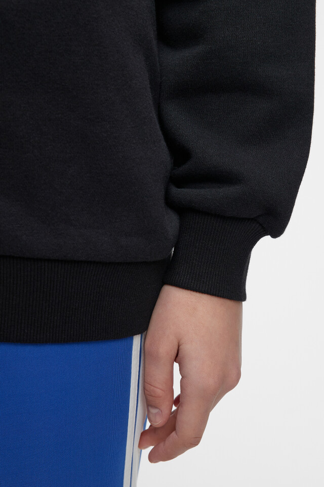 Толстовка oversize на молнии хлопковая с принтом - цвет черный - 7