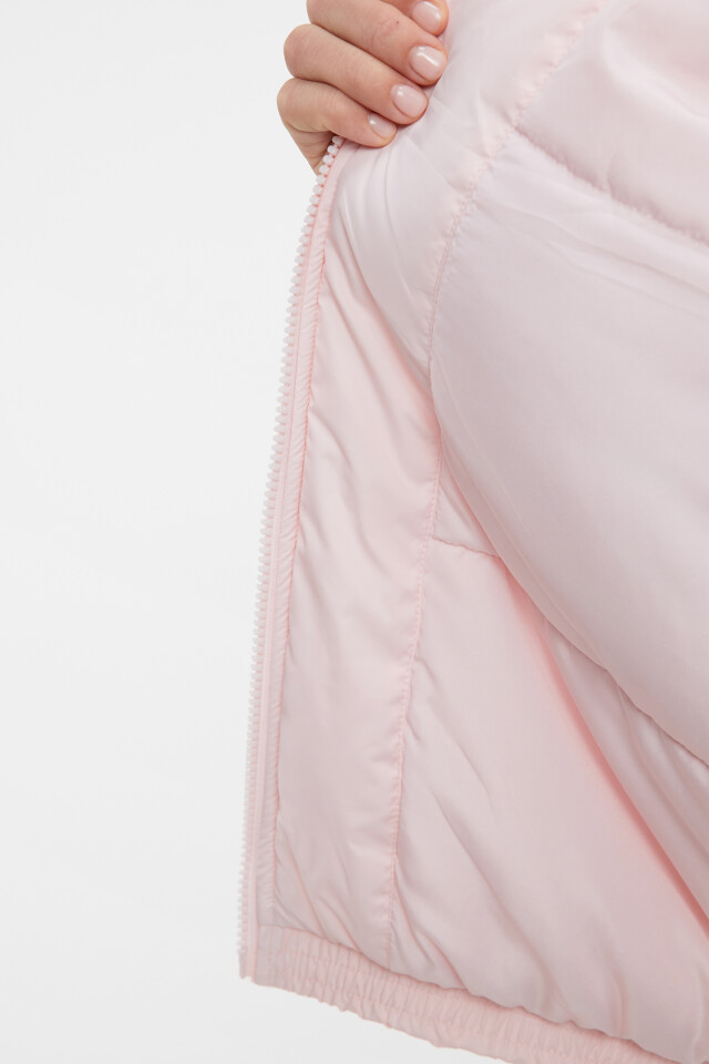 Куртка oversize утепленная с воротником-стойкой - цвет розовый - 7