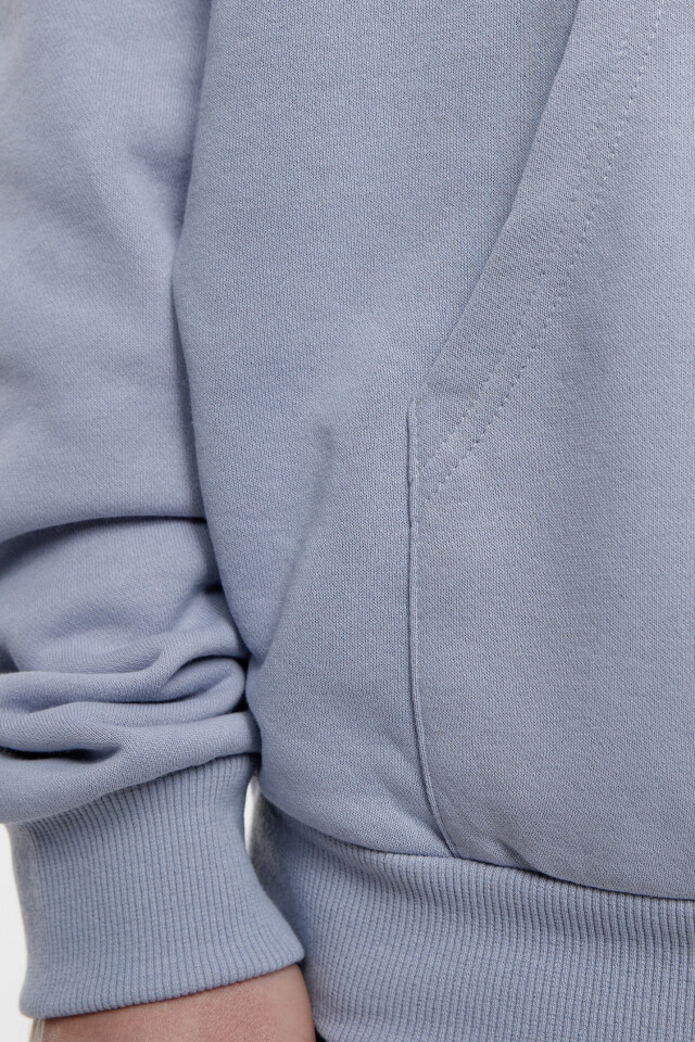 Толстовка oversize хлопковая с черепом на спине - цвет серый - 7