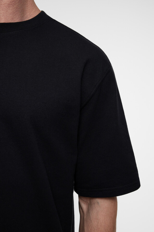 Футболка oversize хлопковая базовая - цвет черный - 5