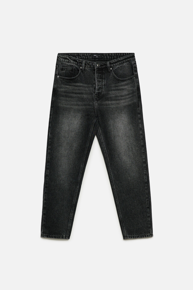 Джинсы slim fit укороченные со средней посадкой - цвет серый - 9