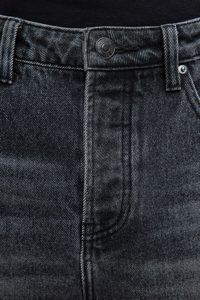 Джинсы slim fit укороченные со средней посадкой - цвет серый - 5