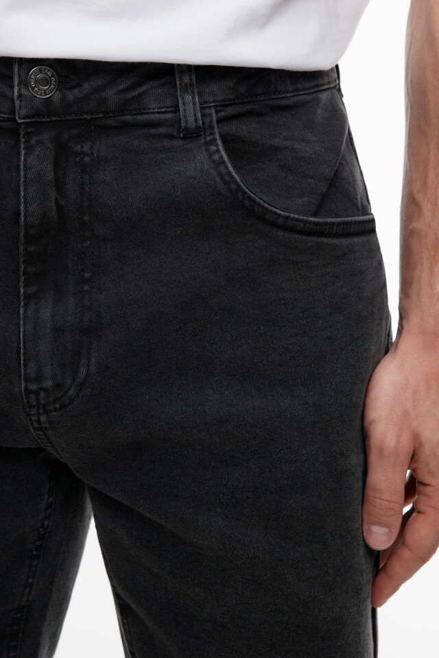 Шорты slim джинсовые короткие со средней посадкой - цвет серый - 5