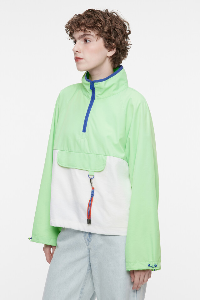 Ветровка-анорак oversize с подвеской и утяжками - цвет мультиколор - 3