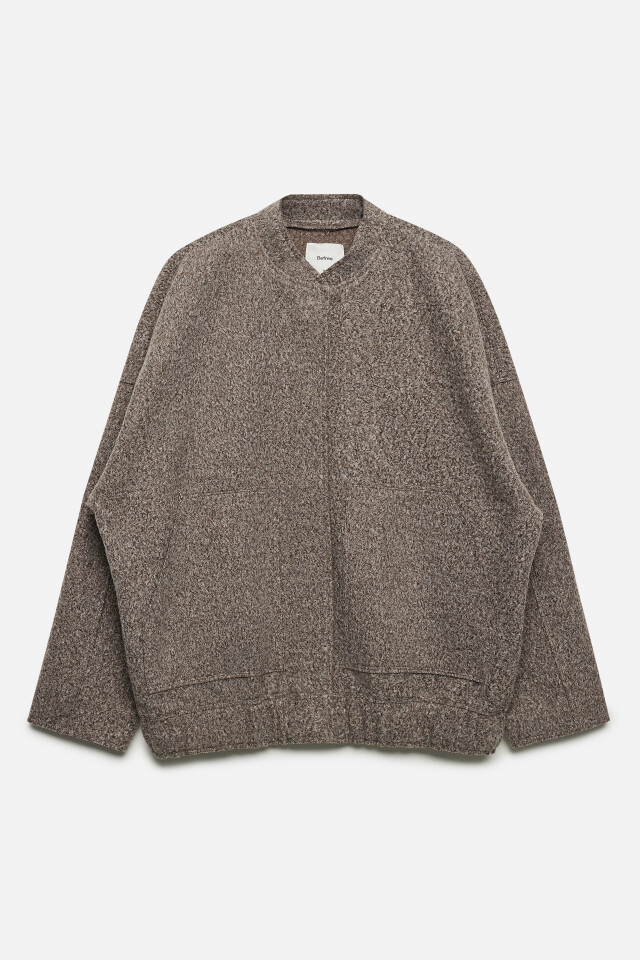Куртка-бомбер oversize из драповой ткани - цвет серый - 8