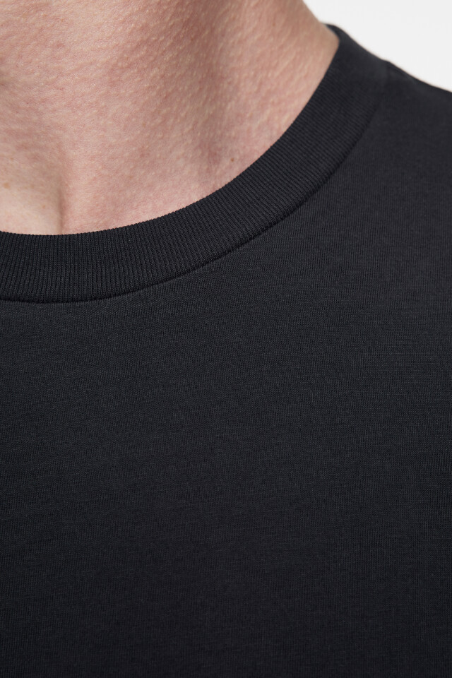 Футболка oversize хлопковая удлиненная - цвет черный - 5