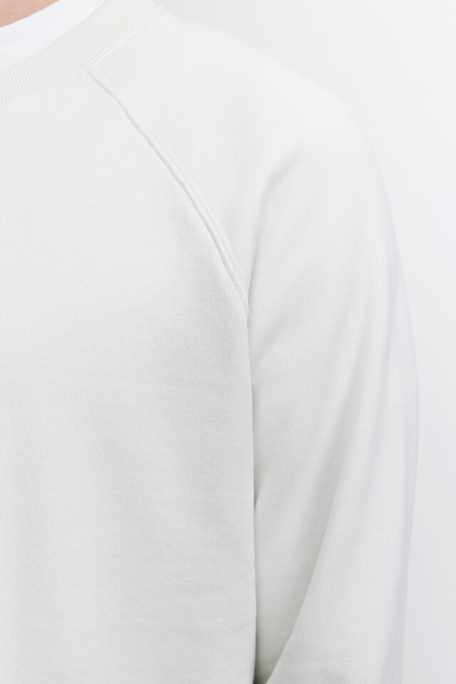 Свитшот oversize хлопковый однотонный с начесом - цвет бежевый - 6