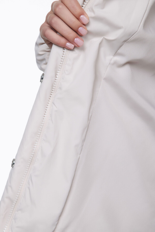 Куртка oversize короткая стеганая с воротником-стойкой - цвет бежевый - 9