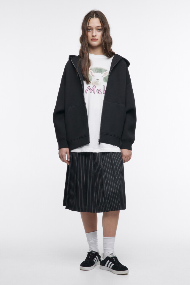 Футболка oversize с принтом и надписями - цвет белый - 4